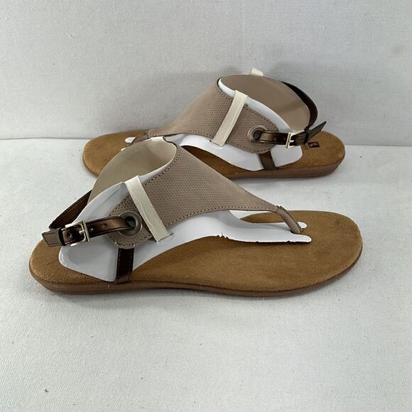 White Mountain London Flat Sandals Taupe Various Size - Picture 5 of 7